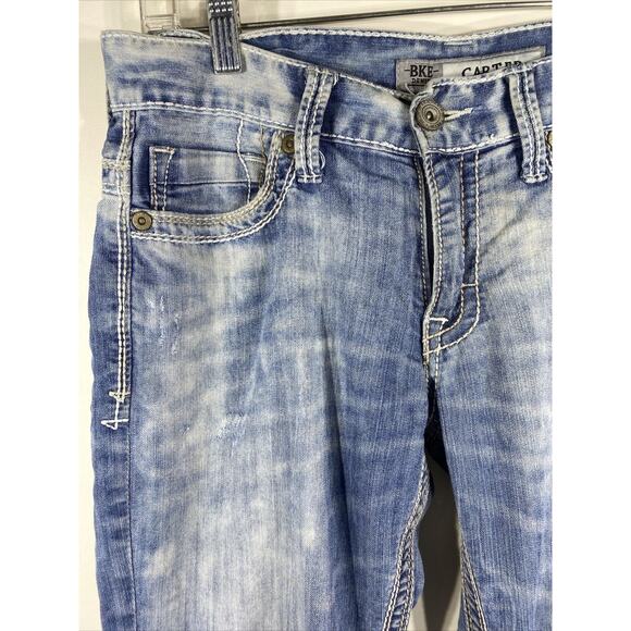 BKE Carter Distressed Faded Denim Jeans Tag Says 29 Long Men’s 32x32 Actual Size - Picture 7 of 11